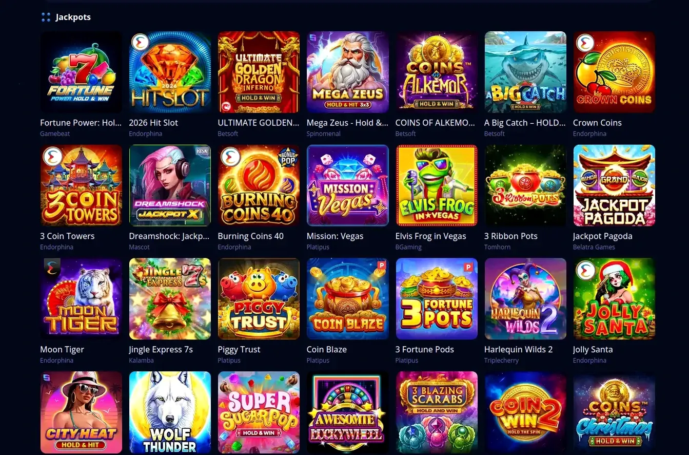 Dragonia Casino Spielauswahl und Boni